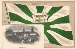 Lausanne VD Waadtländer Fahne Liberté et Patrie