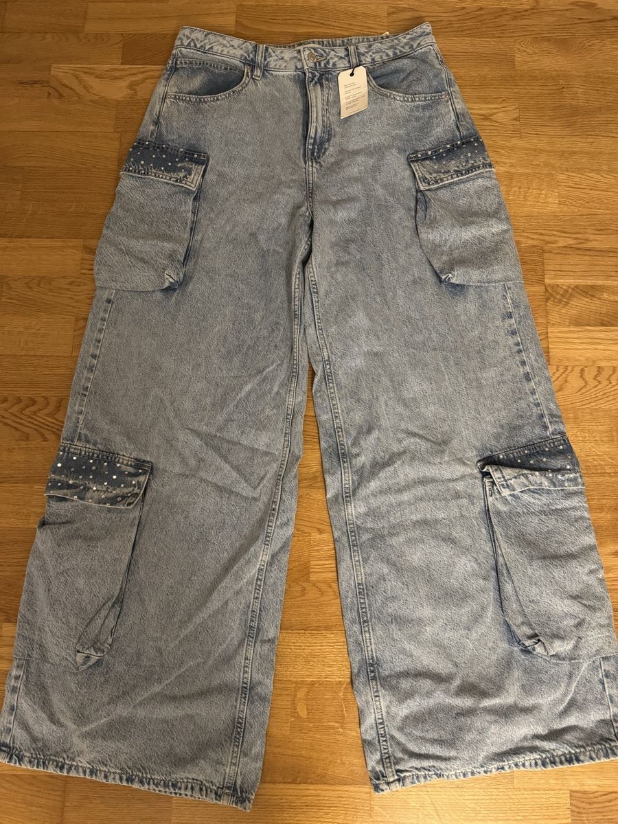 Jeans: Trendy Cargo Jeans, Gr. 44, Hellblau – Nuovo e nell'imballaggio originale da Bassersdorf venduto da BarbarasBoutique 5