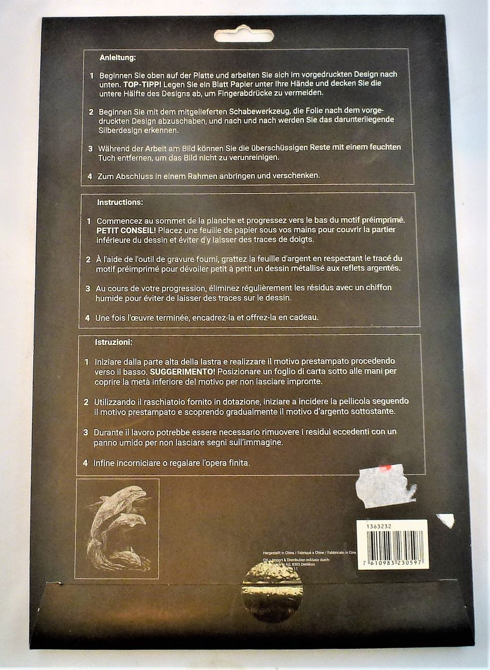 Kit bricolage: A4 Silberglanz-Gravur-Kit – Nuovo e nell'imballaggio originale da Murgenthal venduto da B.StM 1