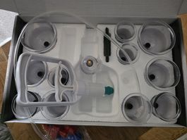 Schröpfgläser -set Purava Premium mit Vakuumpumpe neuwertig