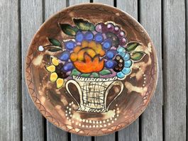 Keramik-Teller Vallauris, Einzelstück, 1960er-Jahre