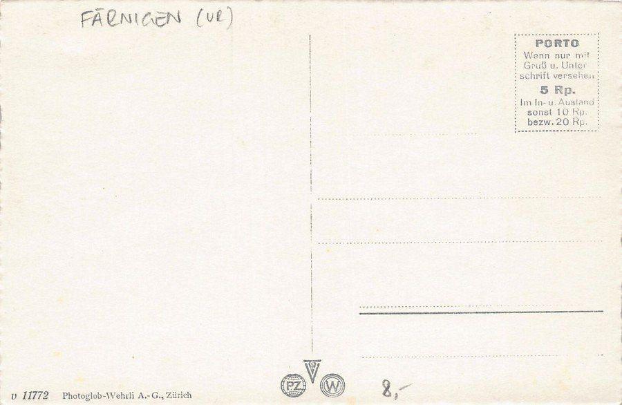 Cartoline postali: Fernigen an der Sustenstrasse, um 1940-45 – Usato da Frauenfeld venduto da POML 1