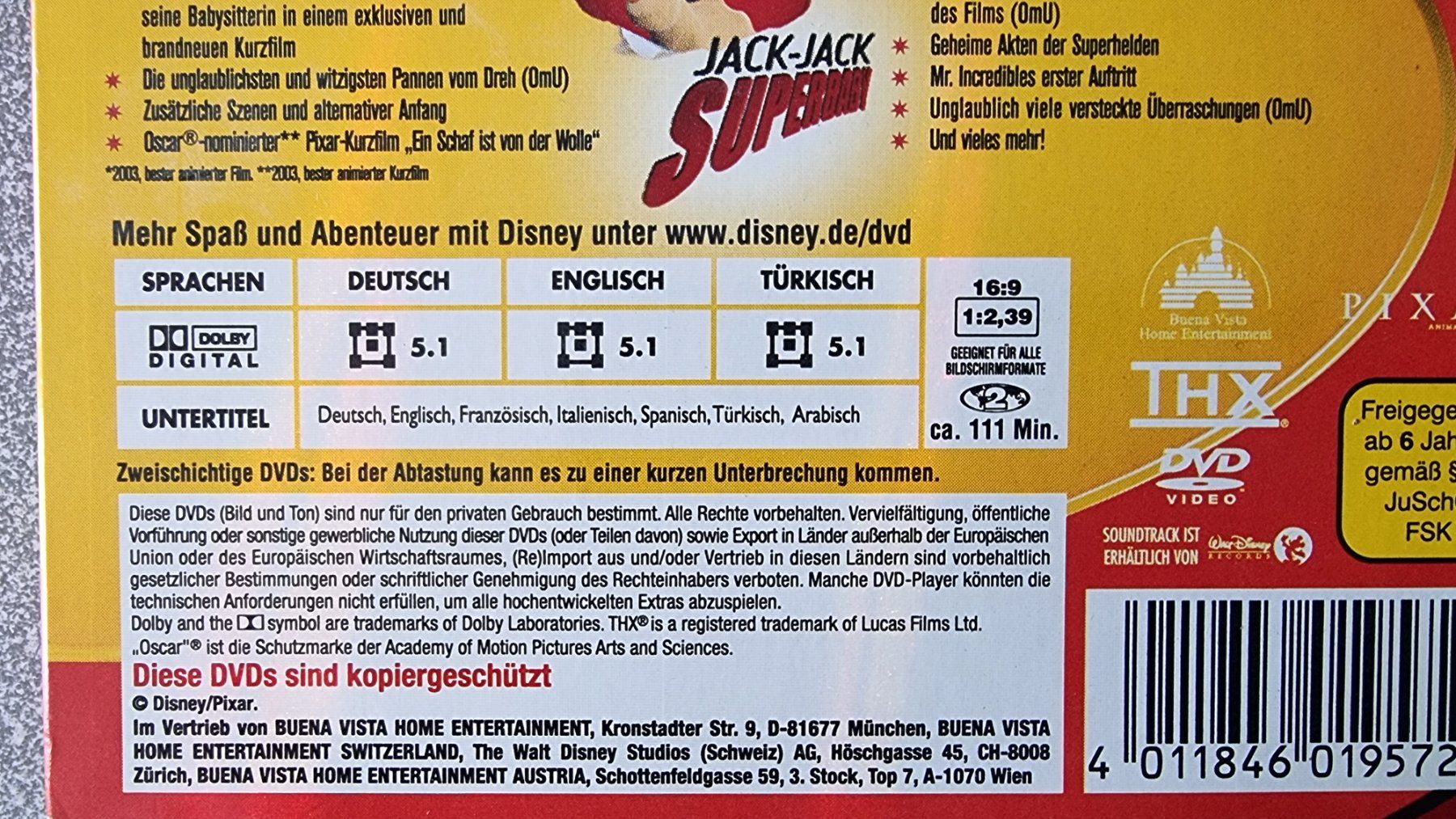 Alle DVDs: DVD Die Unglaublichen / Disney – Gebraucht aus Oetwil am See von fineli2 1