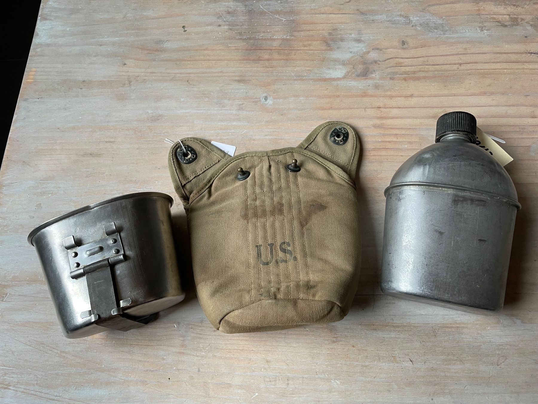 US Army Uniformi: Original us Army WW2 canteen – Usato da Oberbütschel venduto da Woodie2005 1