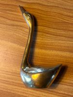 Schwan Norwegen Messing Skulptur Vintage 60/70er Deko