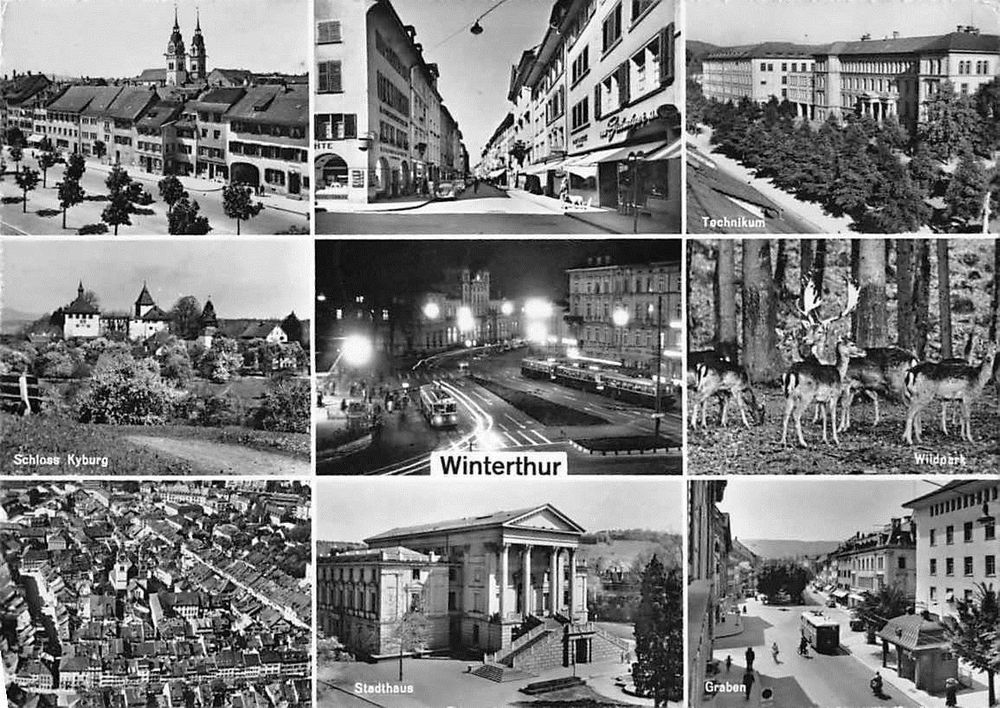 9 Bilder Ansichtskarte WINTERTHUR 1961 Kaufen auf Ricardo