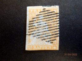 Strubel, ZNr.25B, glasklare Raute, ev. Abart? SBK CHF 280.00