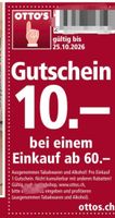 Ottos: Fr. 10.- Rabatt ab Fr. 60.-  Online und Filiale
