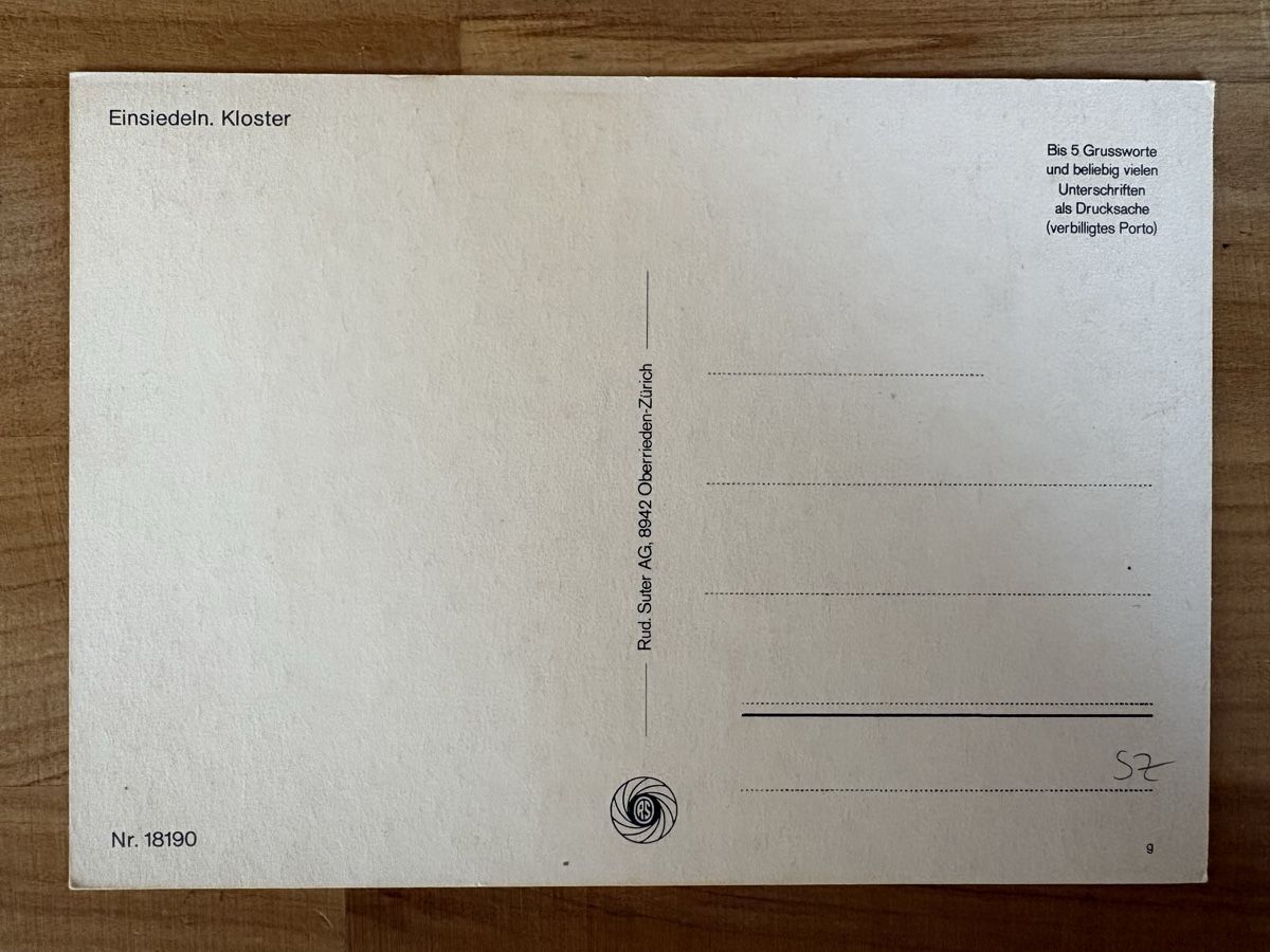 Cartes postales: AK von Kloster Einsiedeln – D'occasion à Rümlang par Kartenpost1 1