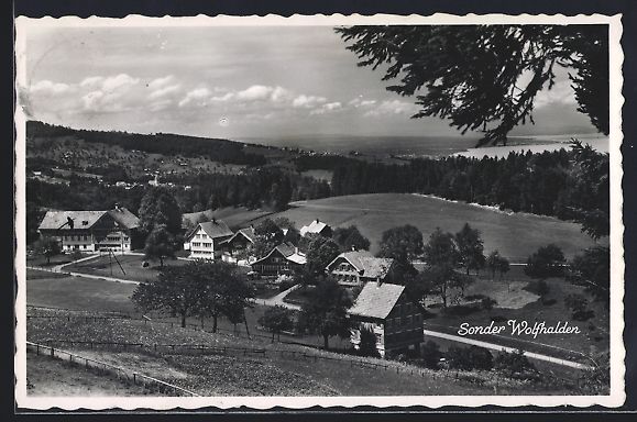 Cartoline postali: Wolfhalden, Sonder, Ortsansicht vom Berg – Usato da Berlin venduto da bartko-reher