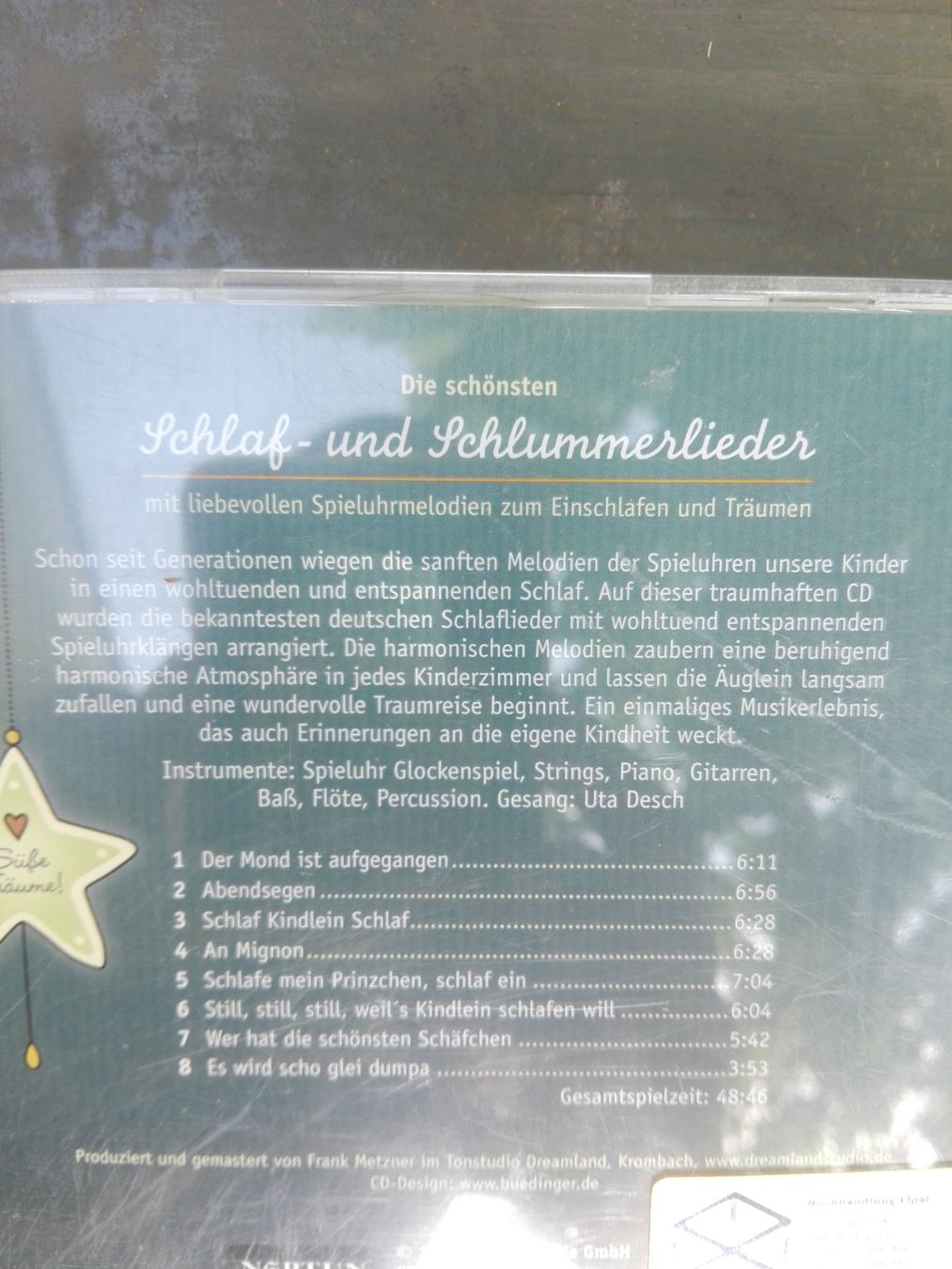CD: Die schönsten Schlaf- und Schlummerlieder            ©'2012 – Usato da St.Galllen venduto da elkaphone 2