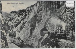 Les Gorges de Moutier mit Dampfzug - chemin de fer