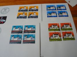 Set Pro Patria 1977, FDC Satz, Einzel + 4erblocks, 9 Belege