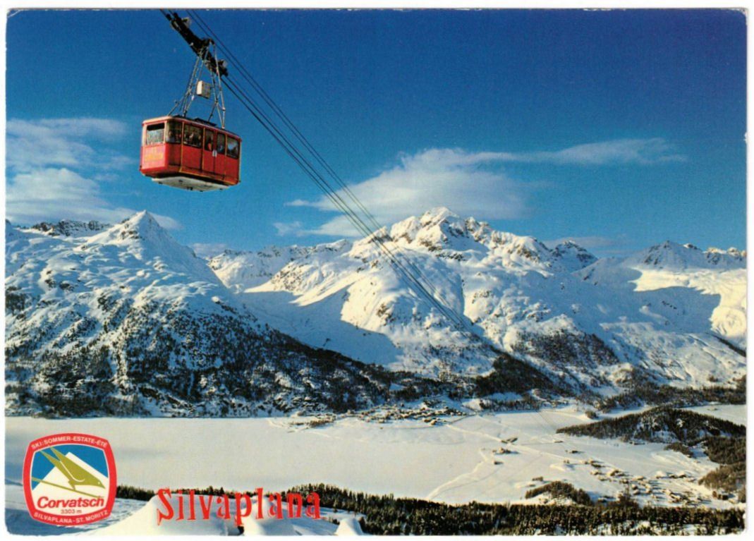 Ansichtskarten: Silvaplana - Luftseilbahn Corvatsch – Gebraucht aus Binningen von Mountainrider