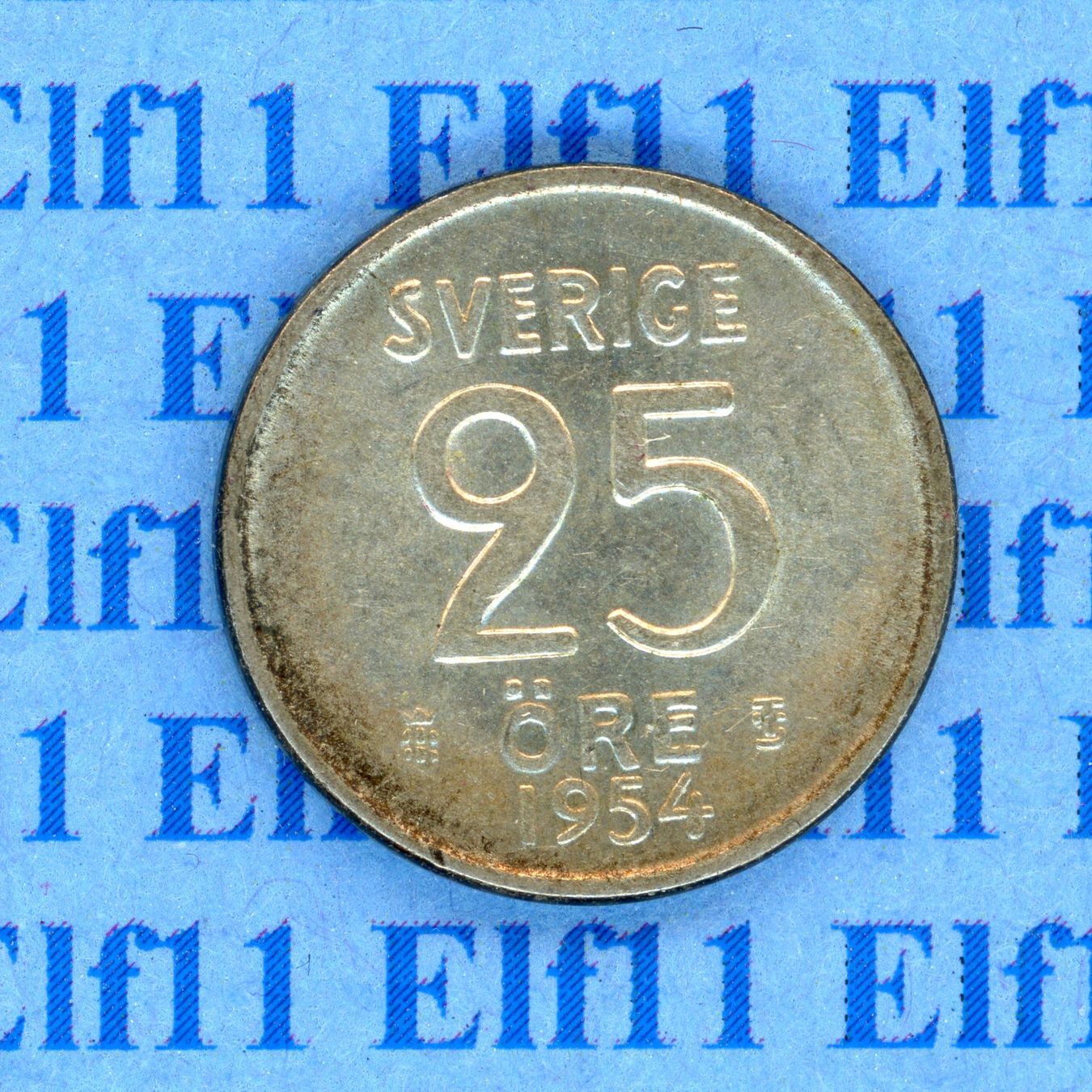 Tutti le monete: SEK___0.25 1954 vz+ 25 Öre – Usato da Widnau venduto da Elf11