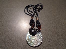 Kette verschiedene Stränge aus mini Perlen, schwarz
