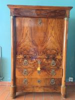 Secrétaire ancien en bois placage noyer état correct