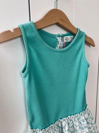 Zara, Kleid, 80, Grün, Blumen