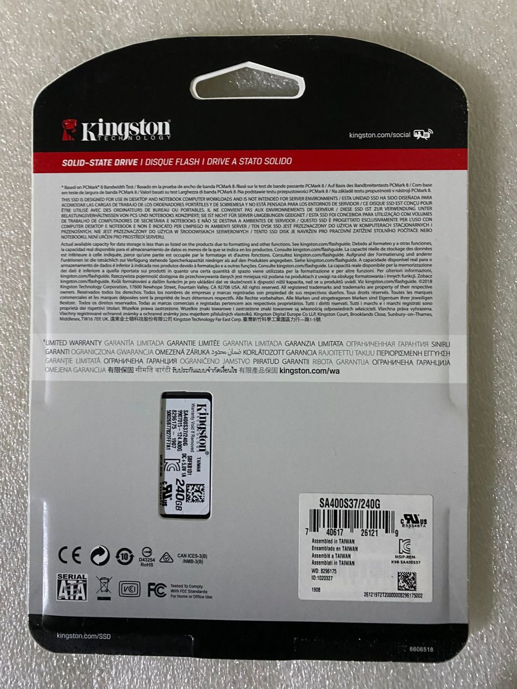 Kingston Dischi rigidi: KINGSTON SSD A400 240 GB 2.5" – Nuovo e nell'imballaggio originale da Bülach venduto da samang 2