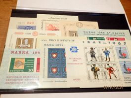 10 Blocks ab 1937, gestempelt + postfrisch, über CHF 260.00