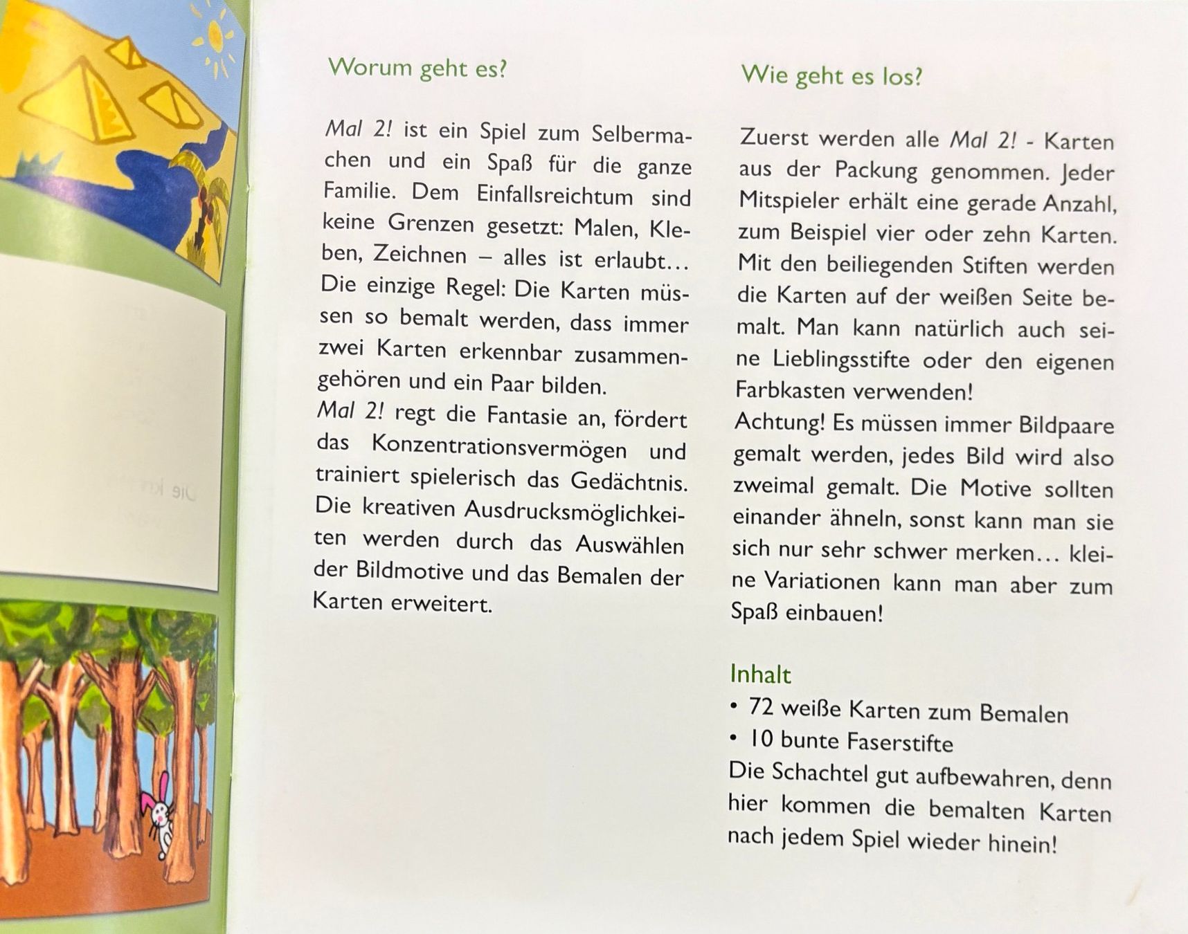 Spiele: Mal2 Kreativset mit 72 Karten (Memory) – Neu (gemäss Beschreibung) aus Sarnen von Livres 3