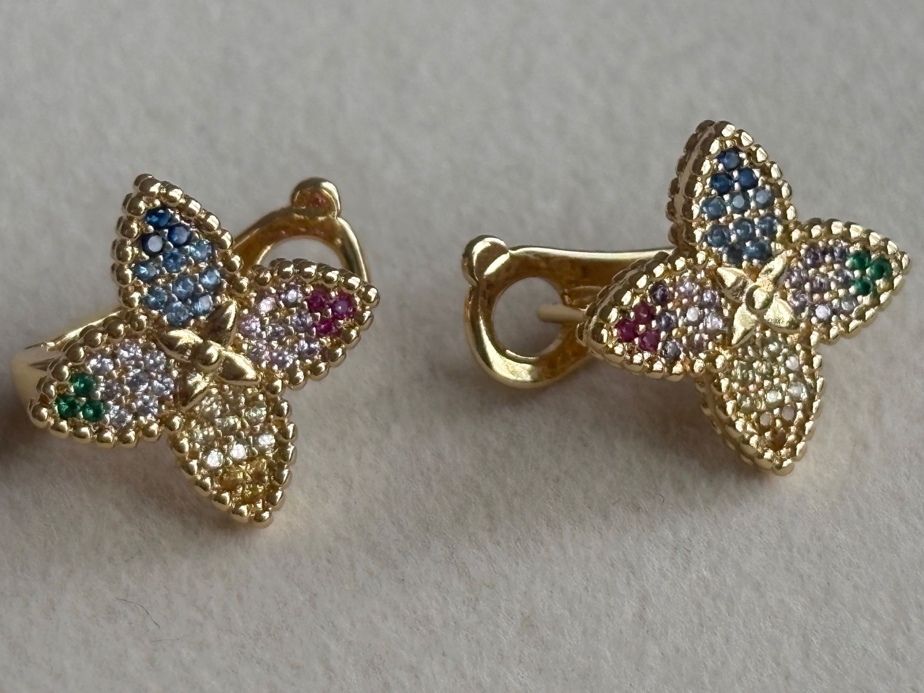 Orecchini pendenti & Orecchini a lobo: Luxus Elegante Ohrstecker Ohrschmuck Multicolore Farbe:Gold – Nuovo (secondo la descrizione) da Biel-Bienne venduto da Roserosse13 1