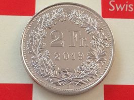 2 Franken 2019 unz/nagelneu ab Rolle!