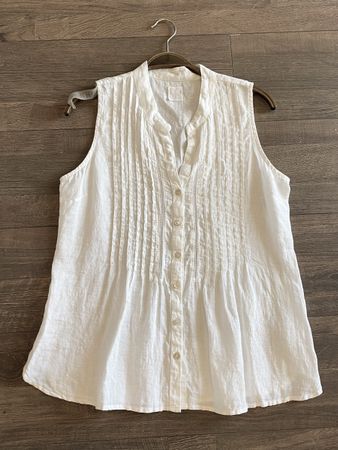 120% Lino  Blüsli weiss Leinen neuw  36/38