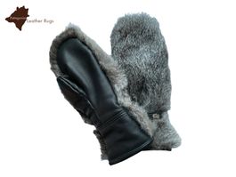 Kaninchenfell fäustlinge Handschuhe