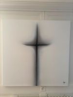 Peinture sur toile à l’aerographe, signée André Marty