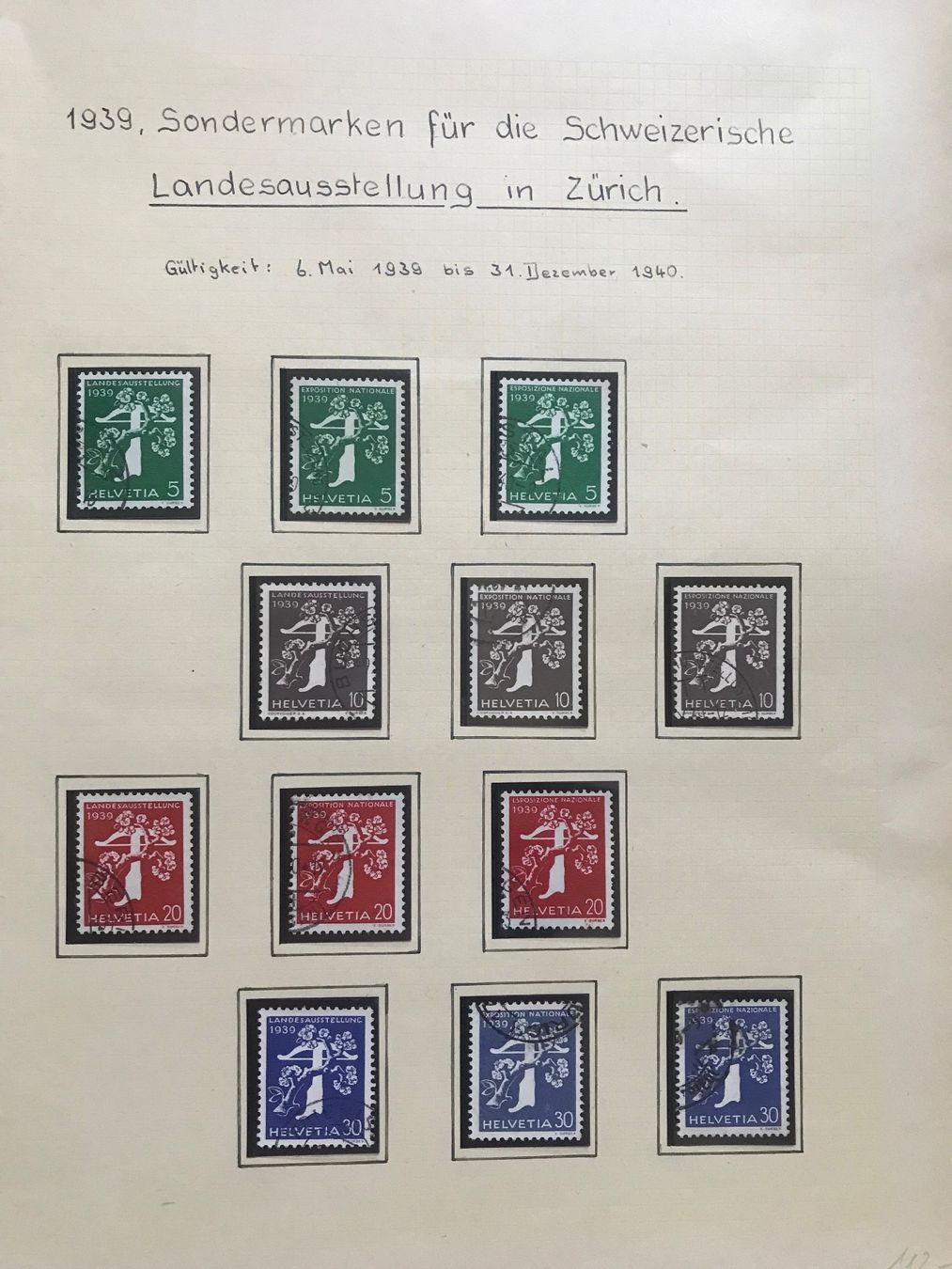 Tous les timbres: 1939, Schweizer Landesausstellung – D'occasion à stäfa par brandy66