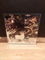 Raffinierter Glas-Kerzenhalter mit Spiegel