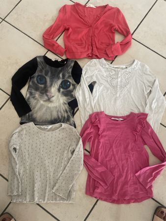H&M Mädchen Oberteile 5er Pack Gr. 110/116