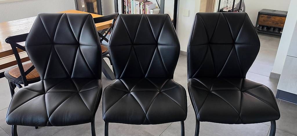 Sgabelli: Lot de 3 tabourets de bar design industriel noir – Usato da Vicques venduto da ELrapha777 2