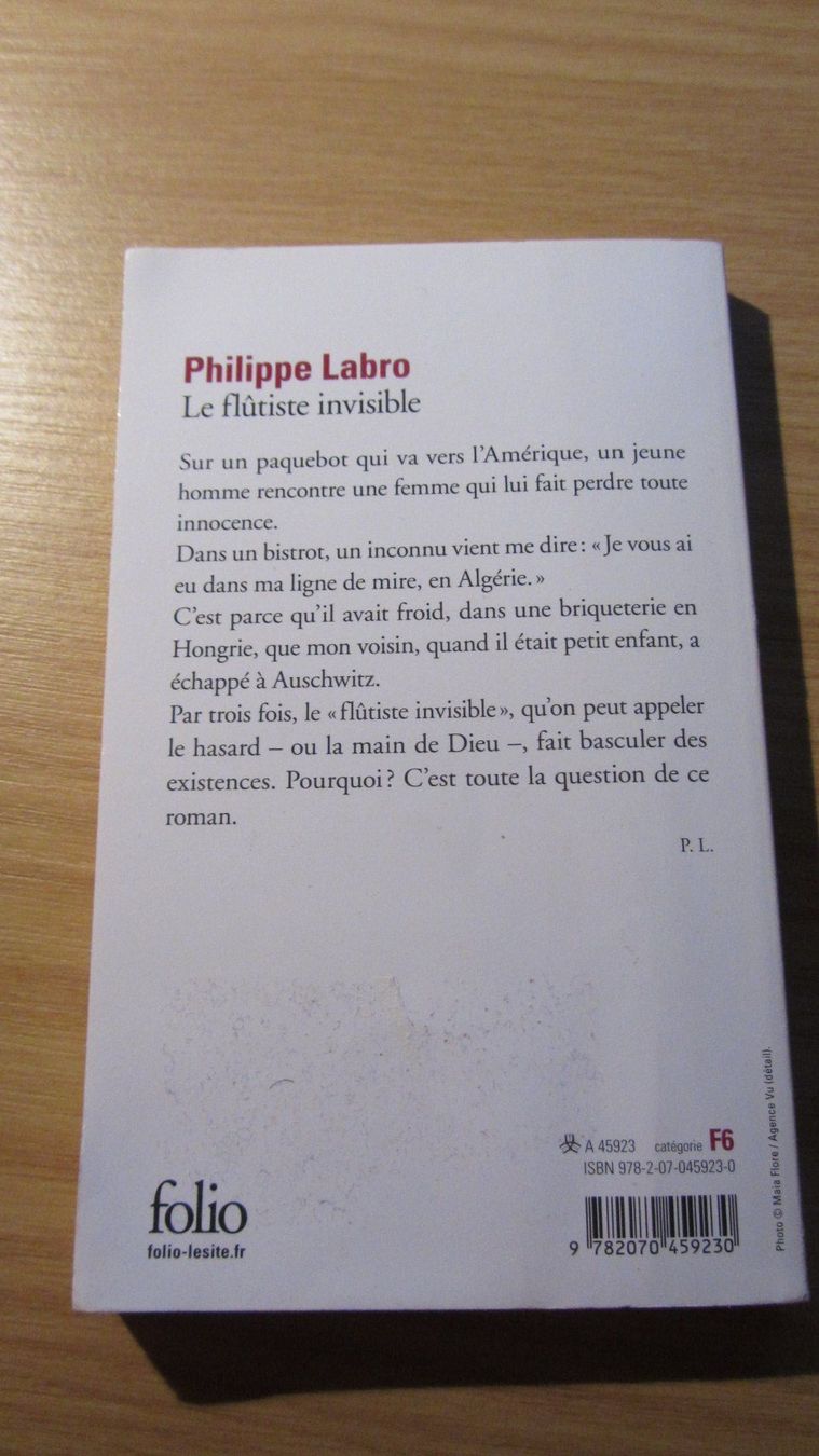 Bücher: Le flûtiste invisible de Philippe Labro – Gebraucht aus Oberried FR von berg04 1