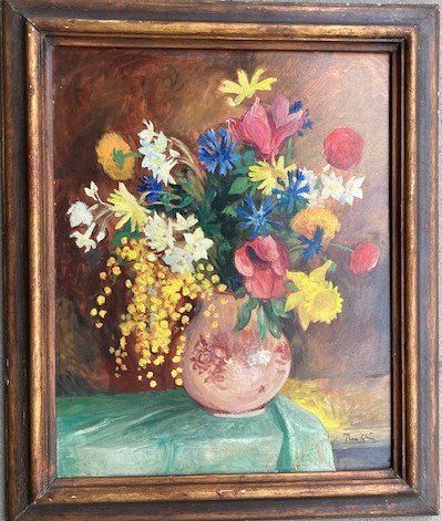 Dipinti: Glinz Theo. Frühlingsblumen – Usato da Frauenfeld venduto da picowalo