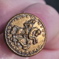 St. George mit dem Drachen Patronus /antiker Knopf