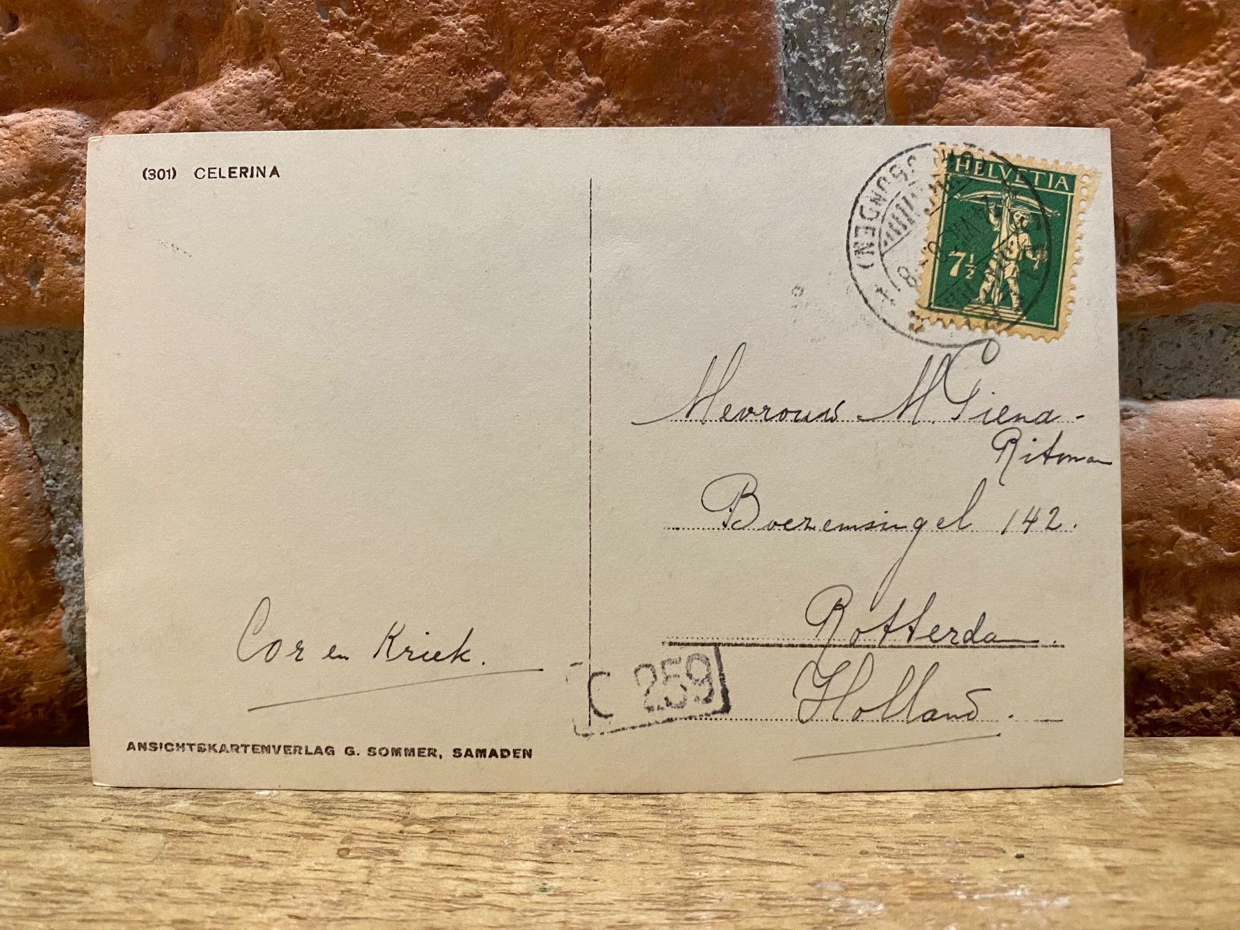 Cartoline postali: 1928 - CELERINA - Schlarigna - Maloja – Usato da Root venduto da ENGLAND-TREASURES 2