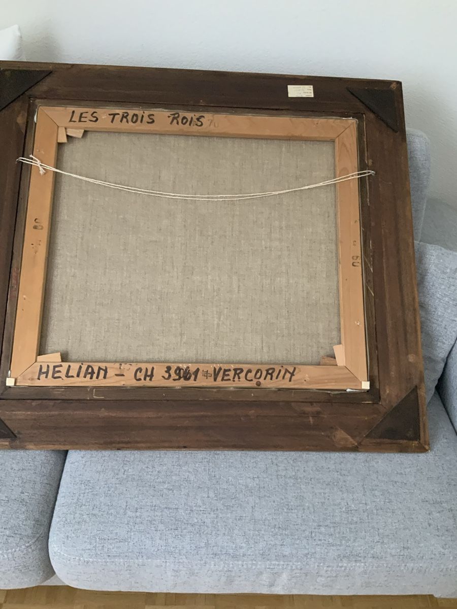 Dipinti: Dipinto HELIAN 84, "Les Trois Rois" – Usato da Basel venduto da annapepe 3