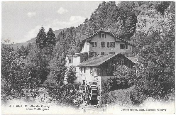 Ansichtskarten: Ballaigues Moulin du Creux – Gebraucht aus Olten von clotaldi