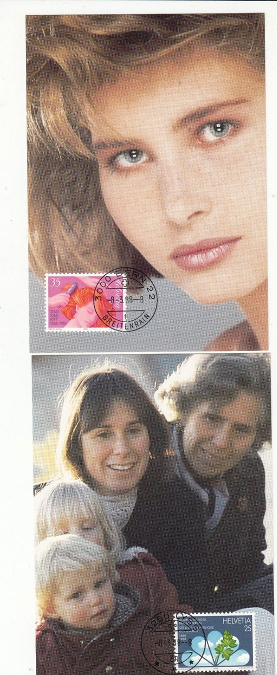 Alle Briefmarken: Schweiz Maximumkarten 5 Stuck 1988 – Gebraucht aus Herrliberg von Lfrifda