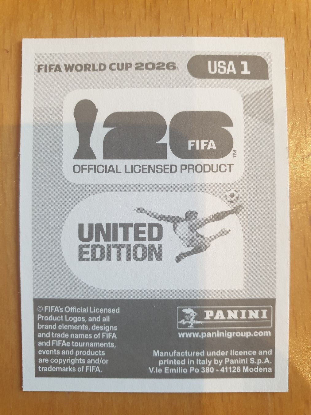 Panini Cartes à collectionner: Panini WM 2026 USA 1 – Neuf (Voir description) à Einsiedeln par MGXX 1