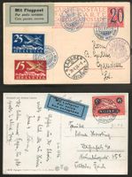 1924/36 : 2 Karten mit CH Flugpost