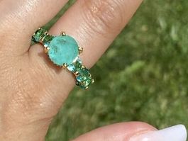 GENUINE COLOMBIAN EMERALD RING SIZE 7,8,9,4 available