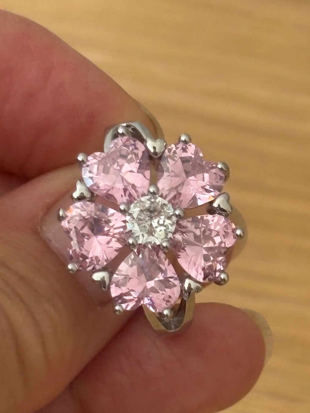 Anelli: Luxus Elegante Gr.19/9 Ring Farbe: Silber/Rosa – Nuovo (secondo la descrizione) da Biel-Bienne venduto da Roserosse13