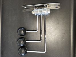 3er Kugel Design Garderobehänger Chrom/Schwarz