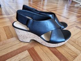 Sandales cuir noires Clarks taille 39