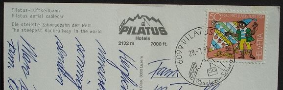 Cartoline postali: PILATUS Luftseilbahn, Zahnradbahn – Usato da Jona venduto da philajona 1