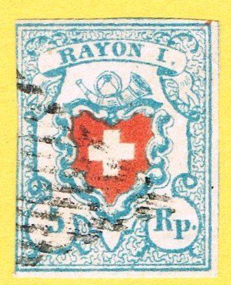 Tutti i francobolli: Rayon I (17II) T28 C2 LU – Usato da Biberstein venduto da Jura39