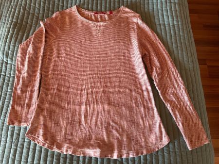 S.Oliver Shirt, Grösse 44, Langarm, Rot/Weiss gestreift